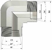 90º METRIČKI ADAPTER