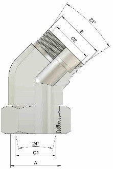 45º METRIČKI CONNECTOR