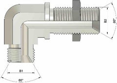 Ugaoni 90º BSP bulkhead priključak